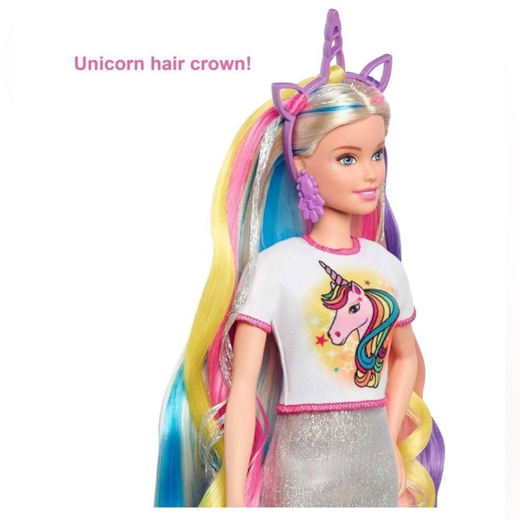 Barbie - Fantasy Hair - from Unicorn to Mermaid - NEW - Picture 7 of 7
